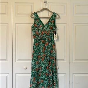 Floral Green Sleeveless Dress Kenzie NWT